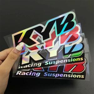 2개 세트 레이싱 서스펜션 오토바이 스티커 Kyb 포크 서스펜션 비닐 데칼 야마하 혼다 스즈키 KTM 가와사키 베넬리용