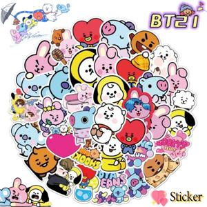 학생용, 물병, 여행 가방 DIY 장식 스티커용 BT21 망 코야 슈키 타타 치미 개성 있는 창의적 스티커