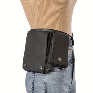 여성용 드롭 레그 허벅지 가방, 패니 팩, 중세풍 가죽 유틸리티 힙 웨이스트 벨트, 여행, 야외 활동, 다층 빈티지 조절 가능