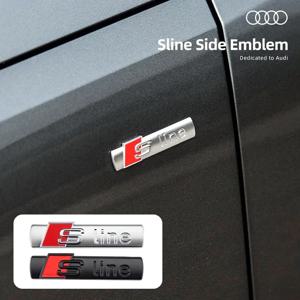1개 S 라인 로고 스티커 금속 합금 자동차 배지 S라인 엠블럼 (아우디 A8 A5 A6 C5 C6 C7 A7 A1 A3 A4 B5 B6 B7 B8 B9 D3 Q3 Q5 Q7 TT 용)