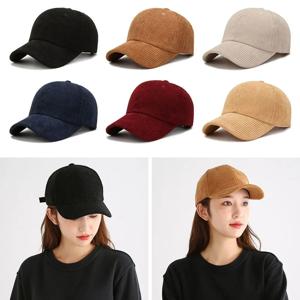 남녀공용 빈티지 야구 모자, 코듀로이 야구 모자, 야외 조절 가능 힙합, 용수철 가을