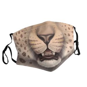 딸기 표범 얼굴 마스크 남녀공용 야외 패션 프린트