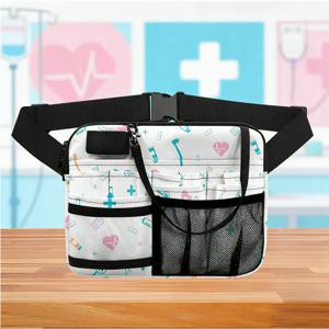 의료 간호사 허리 주머니, 귀여운 만화 고양이 디자인, 병원용 다용도 포켓 벨트 파우치