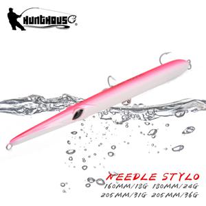 Hunthouse-낚시 루어 바늘 스타일로 롱 캐스팅 연필 플로팅, 205/180/160mm Isca 인공 Leurre 수프 잉어 낚시 루어