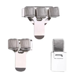 1PC 싱글/더블/트리플 홀 금속 스프링 펜 홀더 포켓 클립 휴대용 의사 간호사 유니폼 펜 홀더 사무 용품