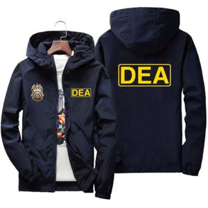 남성용 통기성 후드 재킷, 남성 단색 스트리트웨어, 편안한 남성 의류, 미국 DEA, 새로운 패션