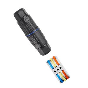 1pc IP68 방수 전기 케이블 커넥터 교체 가능한 레버 와이어 커넥터가있는 방수 와이어 커넥터