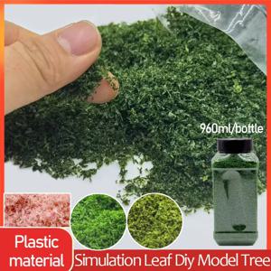 모델 나무 sandtable 플랫폼 식물 장식 기차 철도 레이아웃 디오라마를 만들기위한 시뮬레이션 잎 모델 플라스틱 나무 분말