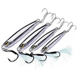 낚시 장거리 던지기 금속 미끼 반사 철판 생체 공학 물고기 미끼 10g-60g 후크 낚시 도구 낚시 장비 액세서리