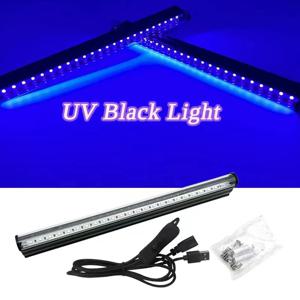 2팩 LED UV 블랙라이트 UV 램프 바 무대 블랙라이트 튜브 휴대용 UV 라이트 형광 감지 LED 파티 조명