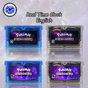 GBA 1M 플래시 RTC 포켓몬 언바운드 V2.1.1 비디오 게임 카트리지(배터리 포함) GBA/NDS용 고품질 미국 버전