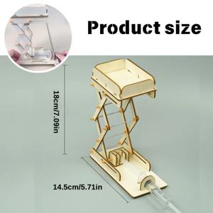 1 세트 나무 공기 압력 리프트 모델 키트 DIY 교육 과학 실험 소품 공압 유압 엘리베이터 시연 도구