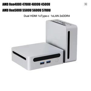2025 킹델누크 미니 PC Ren4000 4700U 4800U 4500U Ren5000 5700U 5600U 윈11 DDR4 최대 64GB WiFi6 NUC 게이밍 PC 듀얼 HD 타입-C