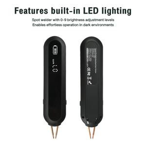 18650 배터리가 포함된 휴대용 스폿 용접기 키트, 12단계 전력 조절 가능, LED 조명 및 니켈 스트립 포함