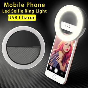 LED 라이트 링 USB 충전 휴대폰 셀카 라이트 미니 원형 보조광 클립 아이폰 삼성 샤오미 휴대폰 보조광