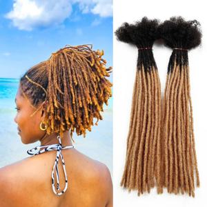 핫세일 20개/팩 0.6cm 두께 천연 드레드 헤어 # 1b/27 드레드락스 락 익스텐션 인모 드레드락스