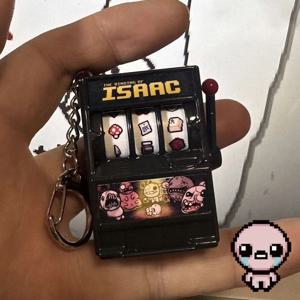 게임 더 바인딩 오브 아이작 코스프레 키 체인 패션 블랙 키체인 메탈 키링 백팩 장식 파티 소품