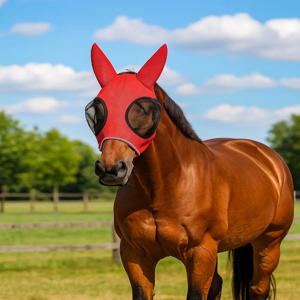 승마 장비 통기성 말 마스크 모기 퇴치 해충 방지 방충 마스크 말 머리 커버
