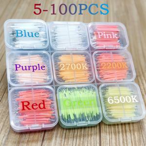 박스당 5-100개 3V 38mm 다채로운 COB LED 필라멘트 에디슨 전구 램프 백열등 다이오드 액세서리 휴일 조명