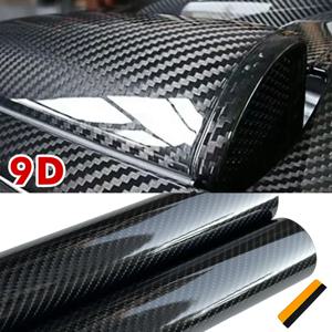 9D 카본 파이버 자동차 스티커 자체 접착 광택 블랙 비닐 랩 필름 긁힘 방지 자동차 장식 스티커 자동차 액세서리용