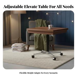 C자형 롤링 테이블 높이 조절 가능 거실 가구 홈워커, 성인을 위한 다기능 공간 절약형 디자인