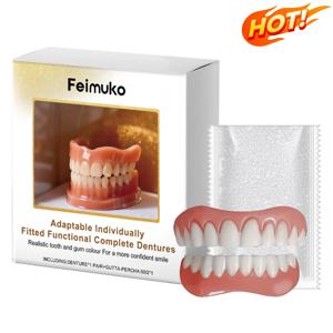 틀니 실리콘 키트 부드러운 실리콘 라이너 상하악 인공치아 세트 편안한 리라인 키트 사용하기 쉬워 완벽한 미소를 위한 선택