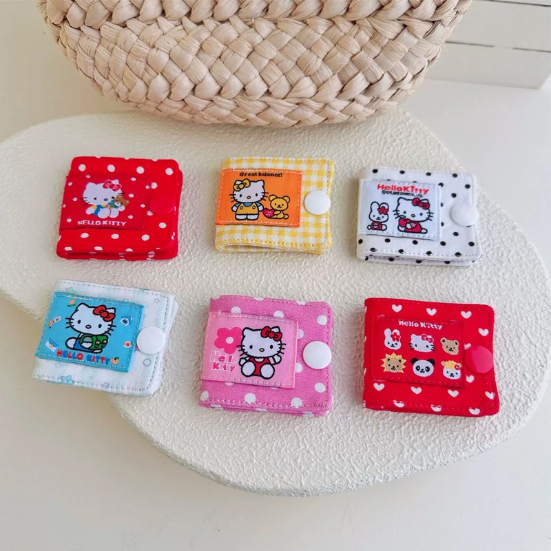 산리오 헬로 키티 패브릭 데이터 케이블 보관 클립 KT CHandmade KT 데이터 케이블 충전 케이블 보관 카드 홀더 소녀 선물
