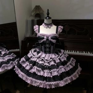 오리지널 발레 엠블럼 로리타 JSK 드레스 5R 오프셋 60 다이나믹 아일랜드 패셔너블 여성 의류 로리타 스타일 점퍼 스커트