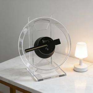 미니 3D 홀로그램 프로젝터 팬 데스크탑 LED 광고 기계 홀로그램 사진 비디오 디스플레이 리모컨(스탠드 포함)