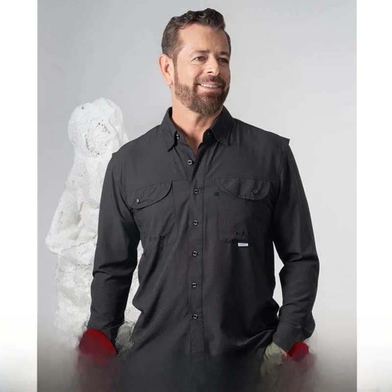 고성능 남성용 아웃도어 셔츠, 찢어짐 방지, 높은 신축성, 통기성, 봄 여름용 남성 상의