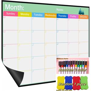 자석식 냉장고 드라이 이레이즈 캘린더, 대형 화이트보드 캘린더 냉장고, 17x12인치 가족 일정표, 월간 플래너, 집안일, w