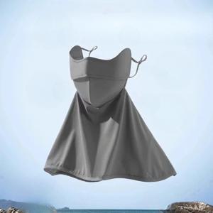 여성용 아이스 실크 풀페이스 선스크린 마스크, 여름철 목과 얼굴 보호, 지니 UV 차단, 야외용 차양, 통기성