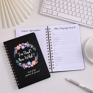 A5 생활 말기 계획 개인 정리 노트 (편지, 돌봄 계획, 장례식 소원 등) 96페이지 가족을 위한 생활 말기 계획 노트