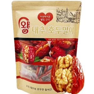 지브로와 프리미엄 자연 그대로 건강 간식 왕대추 호두말이 500g