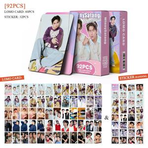 60PCS 태국 스타 위니 사탕 양면 로모 카드 32PCS 미니 스티커 아이돌 포토 카드 팬 컬렉션 선물