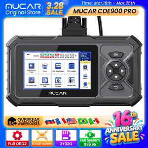 MUCAR CDE900/CDE900 PRO OBD2 자동 진단 도구 자동차 스캐너 풀 시스템 28가지 리셋 기능 코드 리더 스캔 도구 2+32G WIFI 업데이트