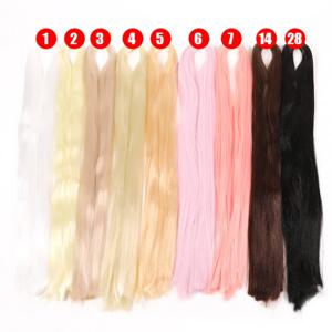 BJD SD 인형 80CM/40 흰색 검은 머리 행 우유 실크 안티 모헤어 가발 수제 후크 이식 인형 머리카락