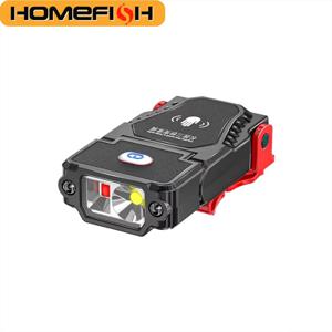 홈피쉬 미니 LED 센서 캡 클립 헤드램프 USB 충전식 방수 90 °   캠핑, 낚시, 사냥, 야외 활동을 위한 조절 가능한 조명