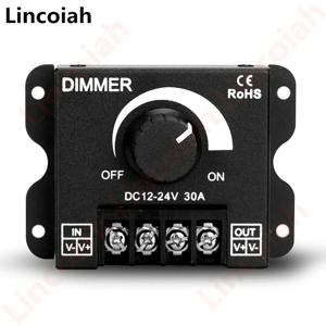 DC 12V-24V LED 조광기 스위치 30A LED 단색 컨트롤러 PWM 램프 스트립 단색 램프용 디지털 무단계 조광