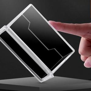 창의적인 투명 아크릴 카드 보관 상자, 대용량 명함 상자