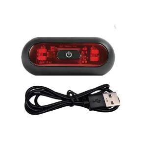 충전식 LED 자전거 헬멧 라이트 안전 미등 자전거 오토바이용 4개의 램프 비드가 있는 USB 전원 자전거 모토 헬멧 라이트