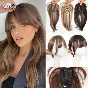 OLACARE 합성 토퍼 헤어 피스 False Bang Clip-In Bangs Extension Natural Fake Fringe 보이지 않는 Clourse 헤어 피스 여성용