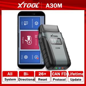XTOOL Anyscan A30M 자동차 OBD2 진단 도구, 양방향 스캐너, 무선 BT 도구, 안드로이드, 아이폰, 모든 시스템 진단, CANFD