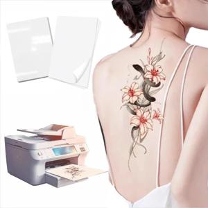 5/10sets A4 전송 용지 DIY 아트 방수 임시 문신 피부 종이 잉크젯 또는 레이저 프린터 성인 어린이에게 적합