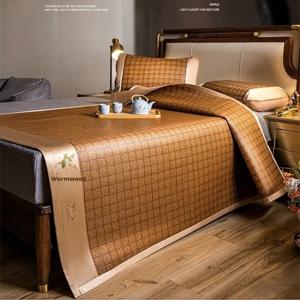 시원한 대나무 매트 여름 맨몸 수면 학생 기숙사 매트리스 접이식 아이스 실크 매트 양면 겸용 가정용