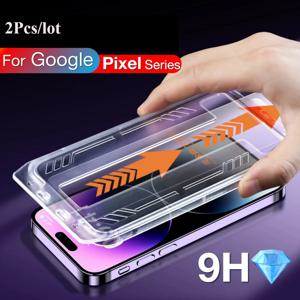 Google Pixel 9a 6a 7 7a 8 9 Pro 8Pro 8a 9Pro XL 화면 보호기 강화 유리(설치 키트 포함) 2Pc 유리 폭발 제거