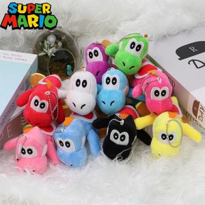 마리오 브라더스 봉제 인형 열쇠고리 귀여운 봉제 애니메이션 펠루체 요시 ACG 장난감 피규어 어린이 생일 선물