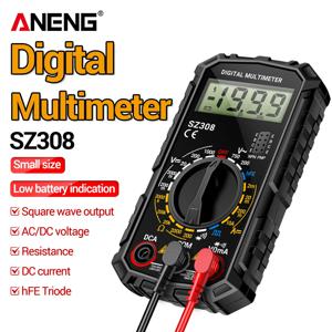 AC/DC 전압 디지털 멀티미터 ANENG SZ308 DC 전류 고정밀 다기능 저항 hFE 삼극관 버저 감지 기능