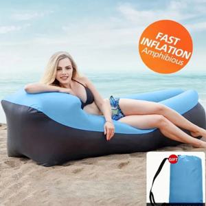 1개, 새 상품, 휴대용 및 풍선형 캠핑 쿠션 침대가 있는 야외 소파, 접이식 수납형 레이지 소파