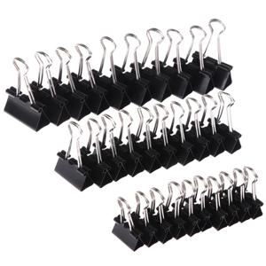 10 개/몫 블랙 메탈 바인더 클립 19mm/25mm/32mm 노트 편지 용지 클립 사무용품 바인딩 보안